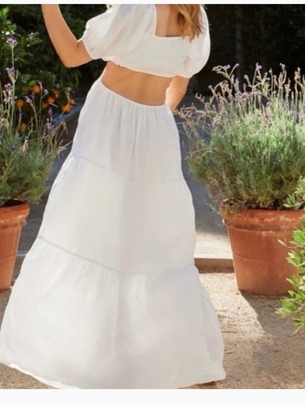 Vici White Ring-Front Puff Sleeve Maxi Dress - Picture 2 of 2